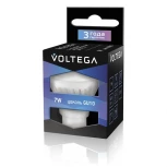 Лампочка светодиодная GU10 7 Вт 620 lm 4000K холодное белое свечение Voltega Ceramics 4699