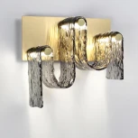 Настенный светильник светодиодный Odeon Light Flow 5106/16WL золотой брашинг/дымчатый металл/стекло LED x 16W 4000K (220V)