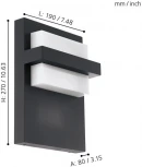 Настенный светильник уличный Eglo Culpina 98088