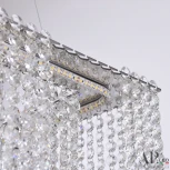 Подвесная люстра светодиодная APL LED Sicilia SH05.74.A.Ni.4000 (220V, хрусталь, на тросе)