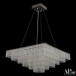Подвесная люстра каскадная хрустальная светодиодная APL LED Sicilia SH03.60.C.Ni.4000 (220V, на тросе)