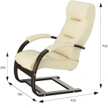 Кресло для отдыха Аспен, экокожа Дунди 112, каркас венге от фабрики Mebelik