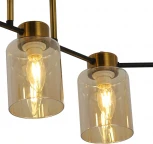 Потолочная люстра на штанге ILLUMICO IL6111-5COU-79 BK GD (220V)