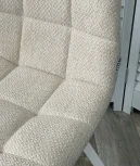 Стул CHILLI SQUARE TRF-11 светло-бежевый, ткань/ белый каркас