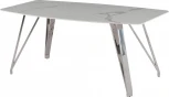 Стол обеденный Соар-2 F-1690,180х90х76 см, бело-серая керамика/хром серебро IST-CASA