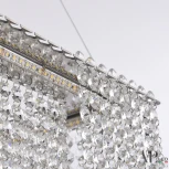 Подвесная люстра светодиодная APL LED Sicilia SH04.52.A.Ni.4000 (220V, хрусталь, на тросе)