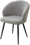 Стул Зефир Teddy 024 Серый, велюр / черный каркас