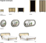 Зеркало Male 1140 (МДФ,Зеркало/Коричневый,Черный) ОГОГО Обстановочка! арт.821206
