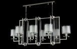 Подвесная люстра Crystal Lux Nicolas SP8 L1000 NICKEL/WHITE