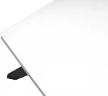 Стол ФИН 140 Белый, стекло/ Черный каркас М-City