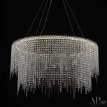 Подвесная люстра светодиодная APL LED Sicilia SH02.73.D.Ni.4000 (220V, хрусталь, на тросе)