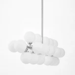 Потолочная люстра на штанге Lumina Deco Marsiada LDP 6033-24 CHR (220V, шарики, молекулы)