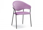 Стул Woodville на металлокаркасе Рансол лиловый / черный глянец 483859