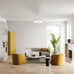 Потолочная люстра светодиодная с вентилятором Mantra Coin 8216 (регулировка яркости, 220V, пульт управления, круглые)