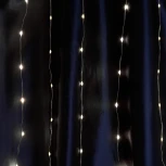 Светодиодная гирлянда Feron CL26 48596 занавес Водопад 2*2м + 3м 220V 5000К, статичная, c питанием от сети, прозрачный шнур