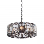 Подвесная люстра Vitaluce V5186-1/8 (220V, хрусталь, на цепи, свеча, круглые)