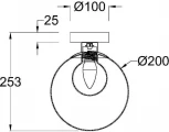 Настенно-потолочный светильник Maytoni Basic form MOD521WL-01G3 (220V, шар)