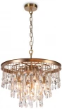 Подвесная люстра каскадная Maytoni Linn MOD091PL-05G (220V, хрусталь, подвески, на цепи)