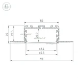 Профиль KLUS-POWER-W50H25-F-HIDE-2000 (Алюминий) 028918 Arlight