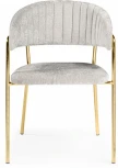 Обеденный стул Kamelia Woodville (Металл,Ткань/Серый,Золотой) арт.15898