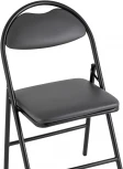 Стул складной Hagen экокожа серый каркас черный УТ000036848