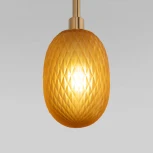 Подвесной светильник Wi-Fi каскадный Eurosvet Pineapple 50266 дымчатый/прозрачный/янтарный (220V, управление смартфоном, голосовое управление, умный дом - Minimir Home, Алиса, Маруся, Салют, на проводе)