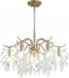 Подвесная люстра Favourite Brillo 3003-7P (220V, хрусталь, на цепи, лепестки, листья, ветки)
