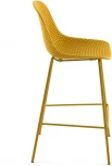 Барный стул La Forma (ex Julia Grup) Quinby (Горчичный,Желтый/ Полипропилен,Металл,Пластик,Сталь)