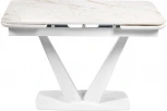 Стол Bradex Home Vito раскладной 120-184x80x75см, керамогранит белый мрамор, белый (RF 0483)