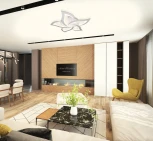 Потолочная люстра Natali Kovaltseva LED INNOVATION STYLE 83002 (регулировка яркости, 220V, пульт управления, умный дом - LampSmart, цветы)