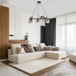 Подвесной светильник Balance 1119/6S E14*40W Black (220V, на проводе, шарики)