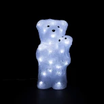 Светодиодный Мишка с Медвежонком 30см Белый 24В, 40 LED, IP54 Laitcom 9492004