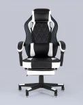 Кресло игровое TopChairs Virage черно-белое УТ000004542
