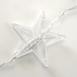 Светодиодная гирлянда Feron CL25 48607 занавес Звездочки 2*1м + 3м 220V 2700K, статичная, c питанием от сети, прозрачный шнур