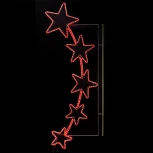 Светодиодная Консоль "Пять Звезд" 90 x 200 см, Красная, 220В (IP65)