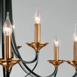 Подвесная люстра Eurosvet Lazzaro 60098/9 черный (220V, на цепи, свеча)