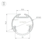 Профиль ROUND-D18-2000 ANOD (Алюминий) 025482