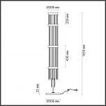 Торшер колонна Odeon Light York 4788/12F (220V, выключатель)