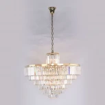 Подвесной светильник Newport 31100 31124/S gold (220V, хрусталь, на цепи)