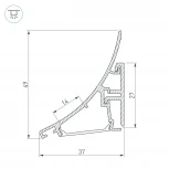 Профиль KARNIZ-R-2000 ANOD (Алюминий) 021649 Arlight