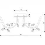 Потолочная люстра Eurosvet Irvine 90106/7 хром