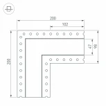 Угол SL-LINIA45-FANTOM (Металл) Arlight 030106