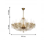 Подвесная люстра Favourite Brendy 1738-12P (220V, хрусталь, на цепи, подсвечник, свеча)