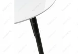Стеклянный стол Анселм черные ноги / белый