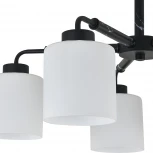 Потолочная люстра на штанге Escada Lord 2133/5P 5x60Вт E27, металл/стекло, чёрный мрамор/белый (220V)