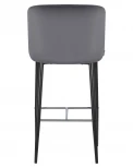 Стул барный CHRISTIAN'75 (черные ножки, темно-серый велюр (V108-91))