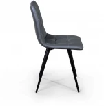 Стул UNO, экокожа серый/ чёрный конус Top Concept UNO 74743