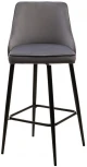 Барный стул ПАРКЕР H-14 Серый, велюр / черный каркас, поворот.360 град., M-City 688M05128