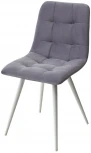 Стул CHILLI-Q серый #27, велюр / белый каркас, 4 шт/ 1 к