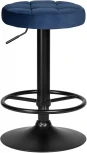 Табурет барный DOBRIN BRUNO BLACK (синий велюр (MJ9-117)) 5008_BlackBase-LM BLACK, цвет сиденья синий (MJ9-117), основания черный